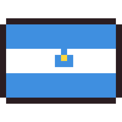Nicaragua flag pixel art icon