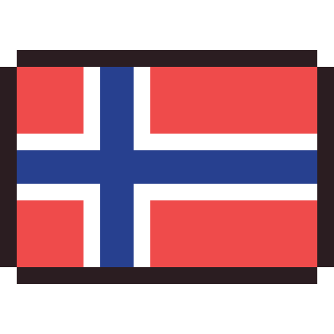Norway flag pixel art icon