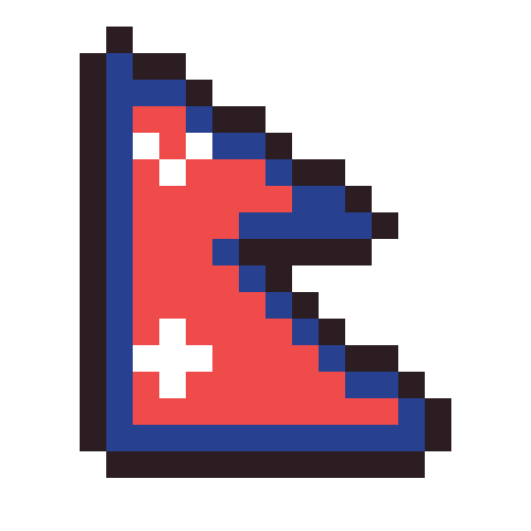 Nepal flag pixel art icon