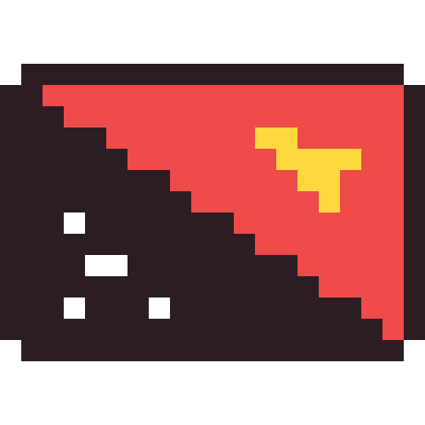 Papua New Guinea flag pixel art icon