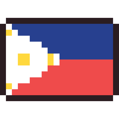 Philippines flag pixel art icon
