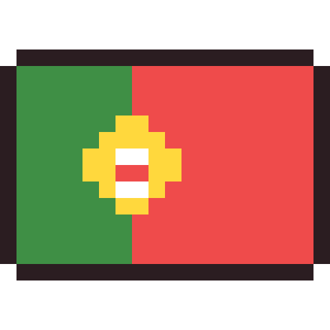 Portugal flag pixel art icon