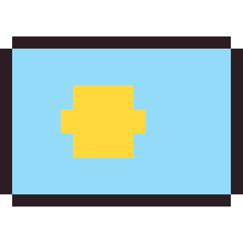 Palau flag pixel art icon