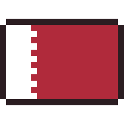 Qatar flag pixel art icon