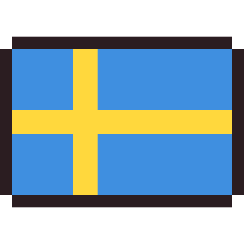 Sweden flag pixel art icon