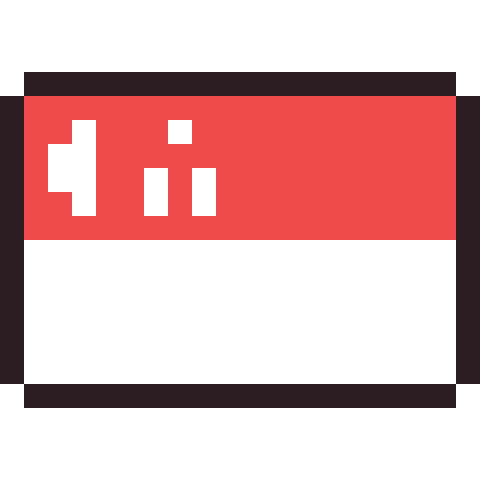 Singapore flag pixel art icon