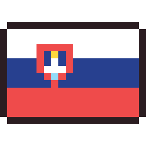 Slovenia flag pixel art icon