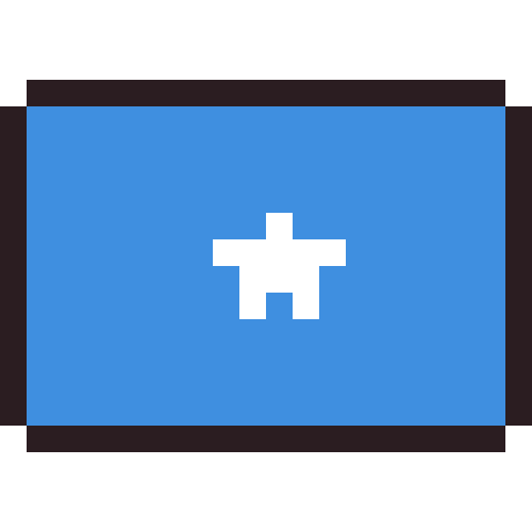 Somalia flag pixel art icon