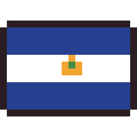 El Salvador flag pixel art icon