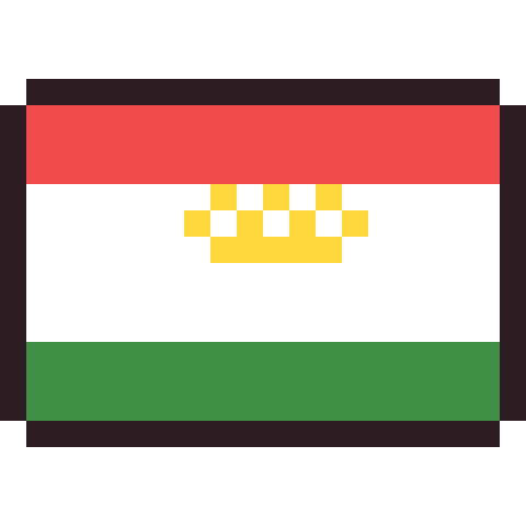 Tajikistan flag pixel art icon