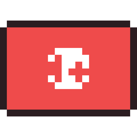 Tunisia flag pixel art icon