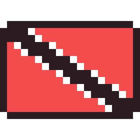 Trinidad and Tobago flag pixel art icon
