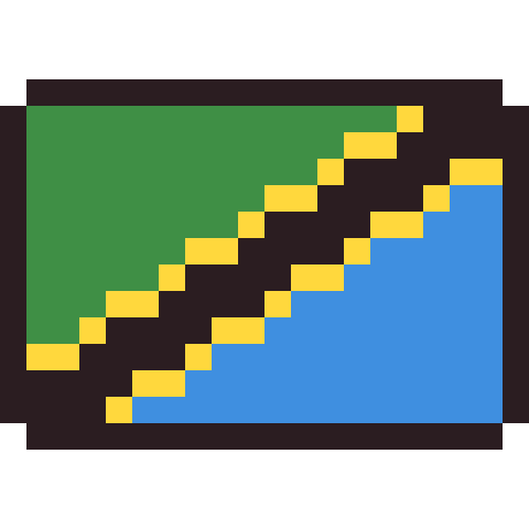 Tanzania flag pixel art icon