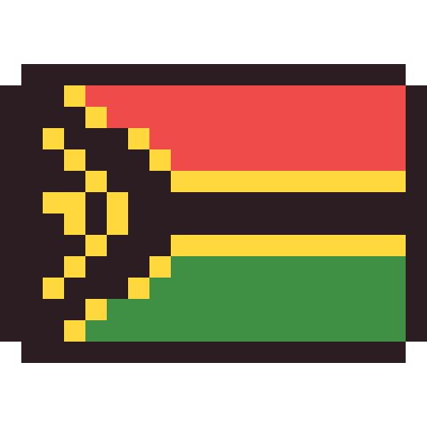 Vanuatu flag pixel art icon