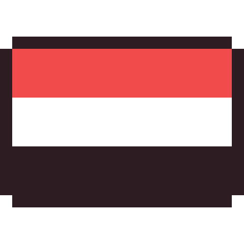 Yemen flag pixel art icon