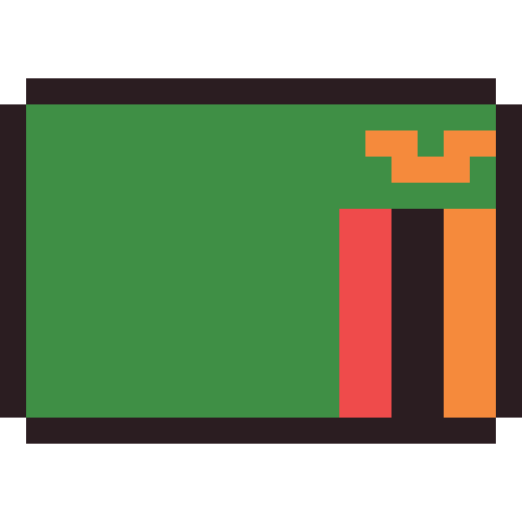 Zambia flag pixel art icon