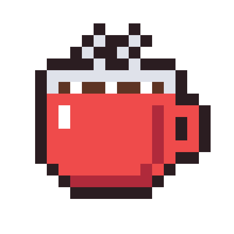 Hot chocolate pixel art icon