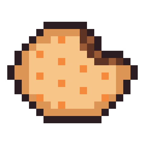 Hotteok pixel art icon