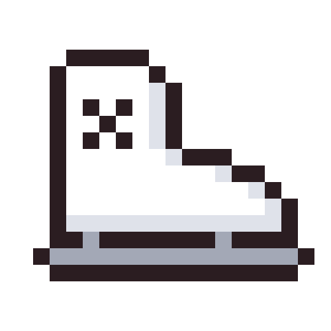 Ice skate pixel art icon