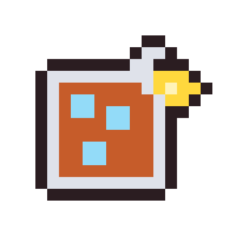 Iced tea pixel art icon