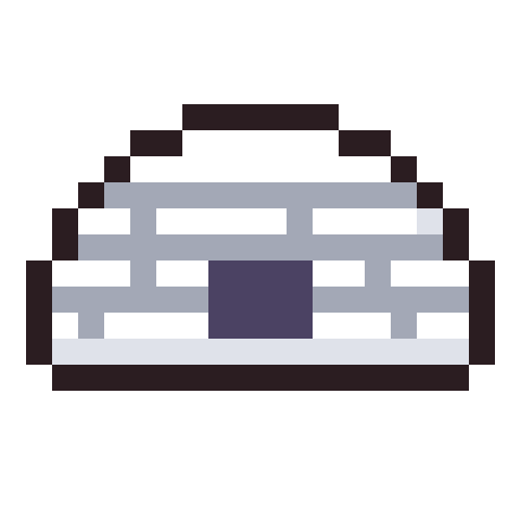 Igloo pixel art icon