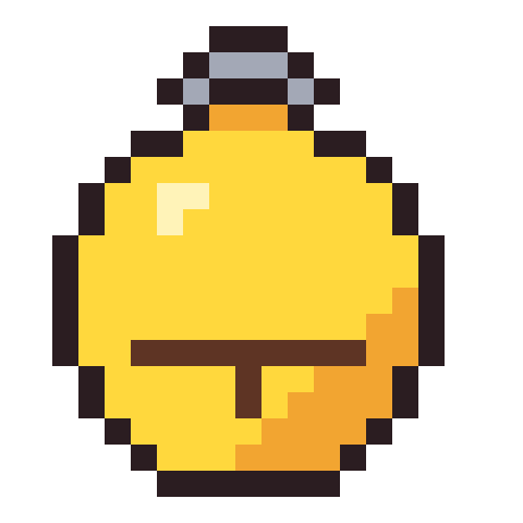 Jingle bell pixel art icon