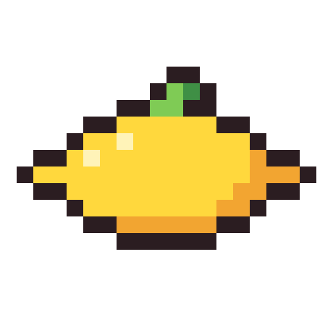 Lemon pixel art icon