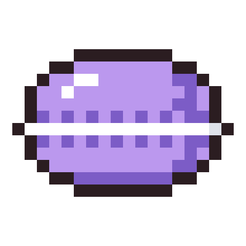 Macaron pixel art icon