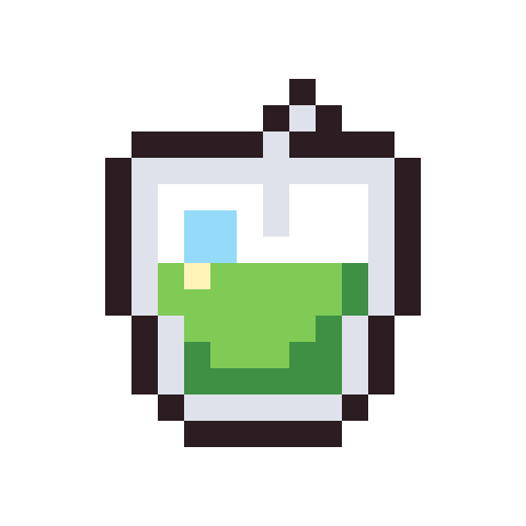 Matcha latte pixel art icon