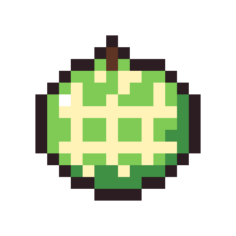 Melon pixel art icon