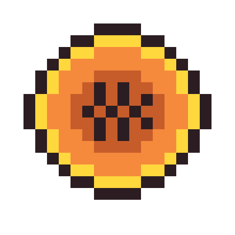 Papaya pixel art icon
