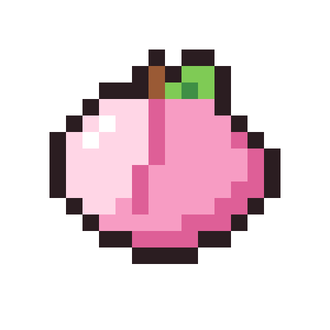 Peach pixel art icon