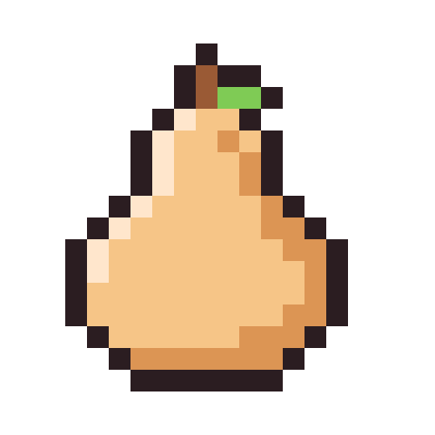 Pear pixel art icon