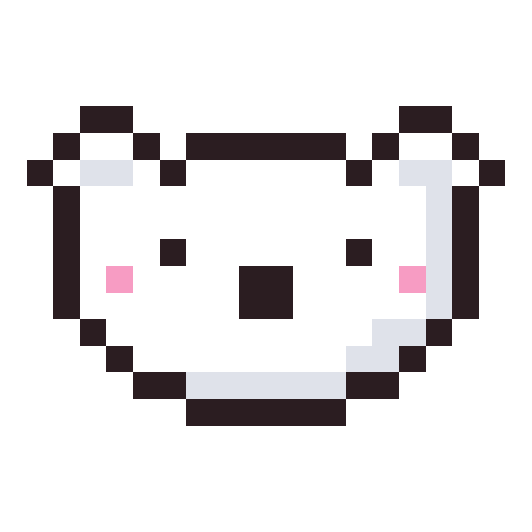 Polar bear pixel art icon
