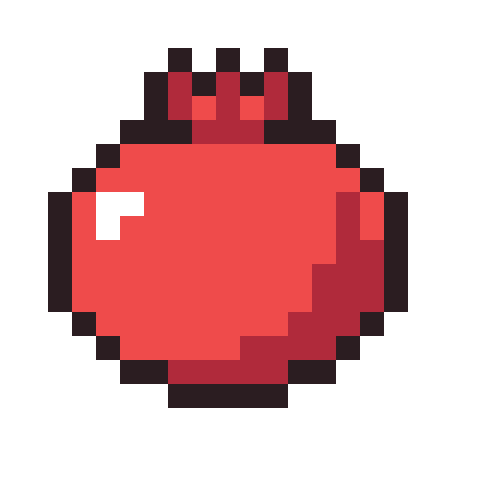 Pomegranate pixel art icon