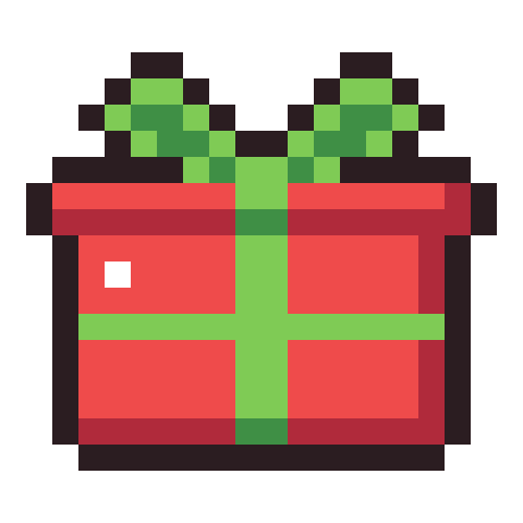 Gift box pixel art icon