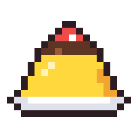 Pudding pixel art icon