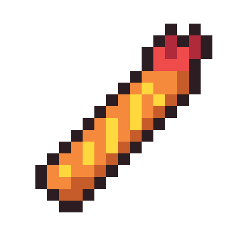 Fried shrimp pixel art icon