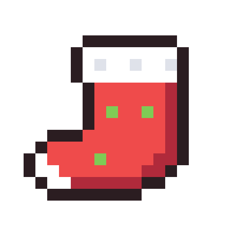 Stocking pixel art icon