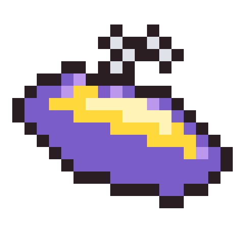 Roasted sweet potato pixel art icon