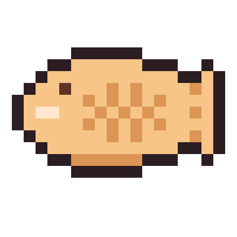 Taiyaki pixel art icon