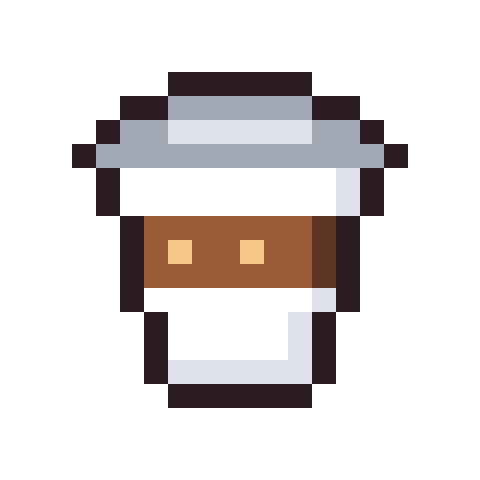 Takeaway coffee pixel art icon