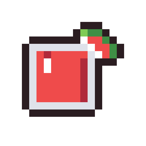 Watermelon juice pixel art icon