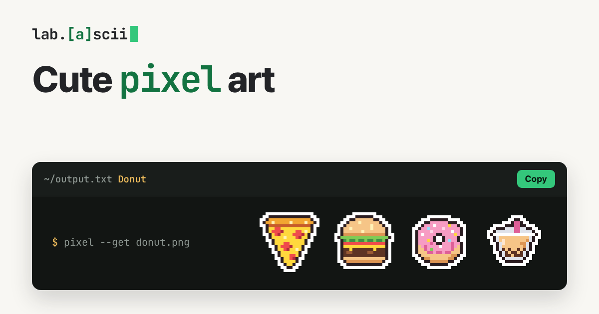 Free Cute Pixel Art Food Icons — 8-Bit Sprites in PNG & SVG | lab.ascii